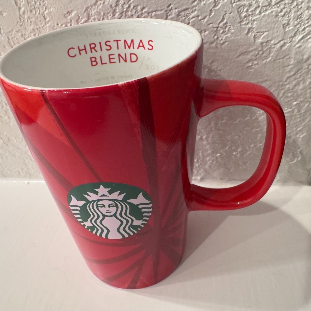2014 Starbucks Christmas Blend Coffee Cup Mug 12‎ Oz